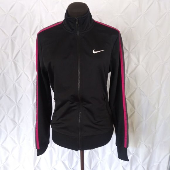 Nike Jackets & Blazers - Black/ pink Nike full zip jacket